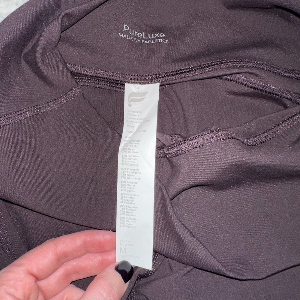 NWOT Fabletics Oasis Pureluxe High-Waisted Kick Flare - Deep Plum - Picture 5 of 6